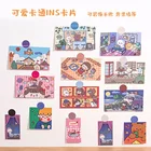 Koean милая девушка декоративные карты Прекрасный метоп украшение Мультфильм открытка-картина ноутбук фото реквизит фон стикер на стену