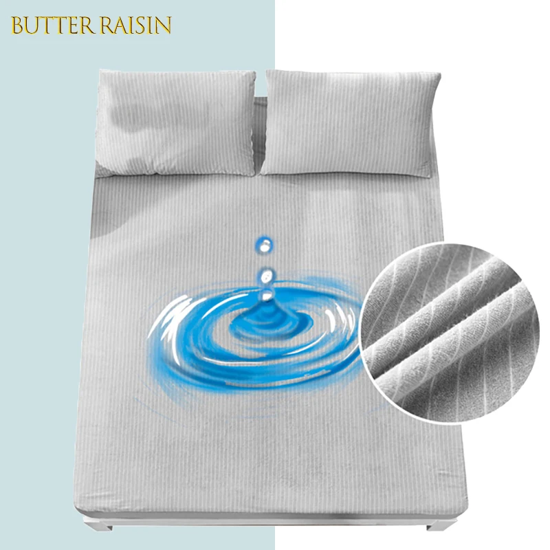 Водонепроницаемый защитный чехол для матраса детей однотонная полосатая