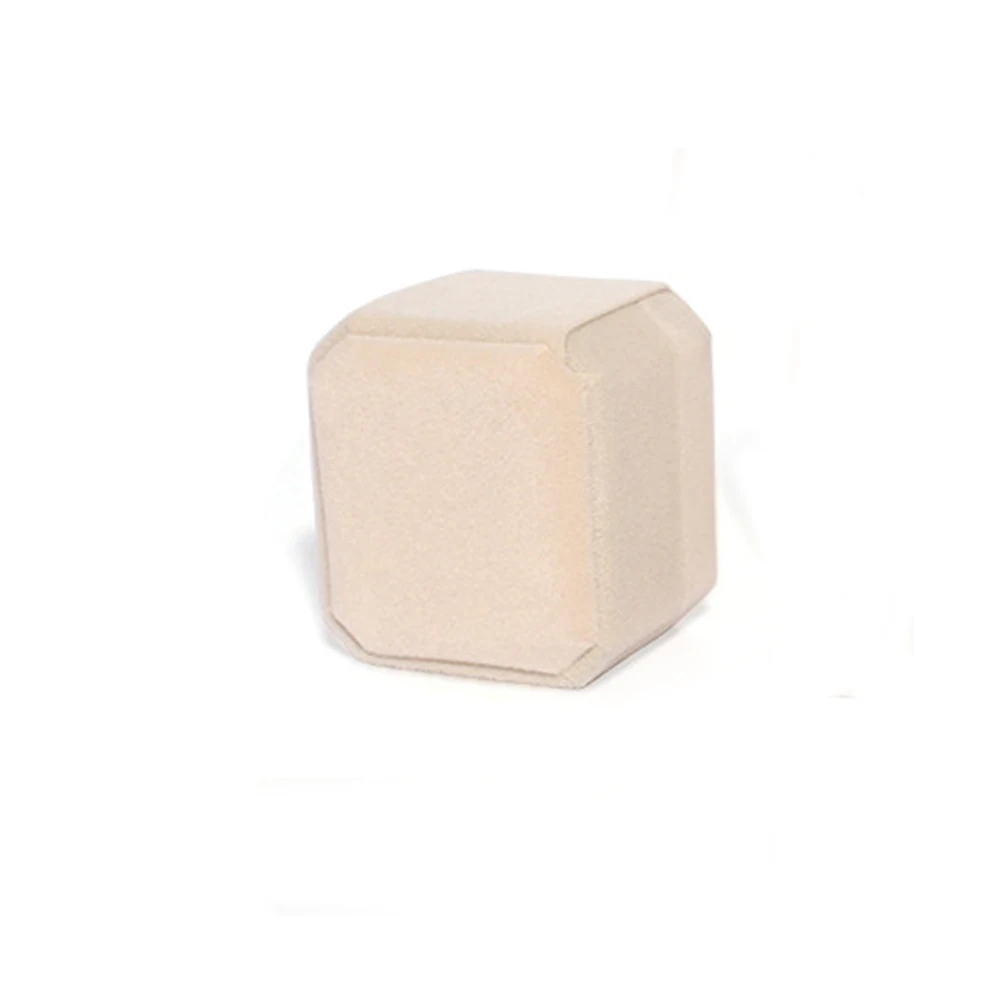 beige Серьги Дисплей Подарочная коробка Упаковка Складная для хранения браслетов помолвка ожерелье чехол изумительный бархат держатель кольцо Ювелирная коробка - Цвет: beige