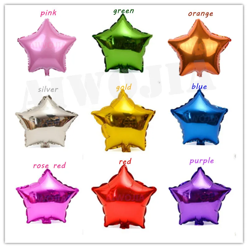 5 шт. 10 дюймов звезда любящее сердце шарик из фольги в форме Свадебные baby shower