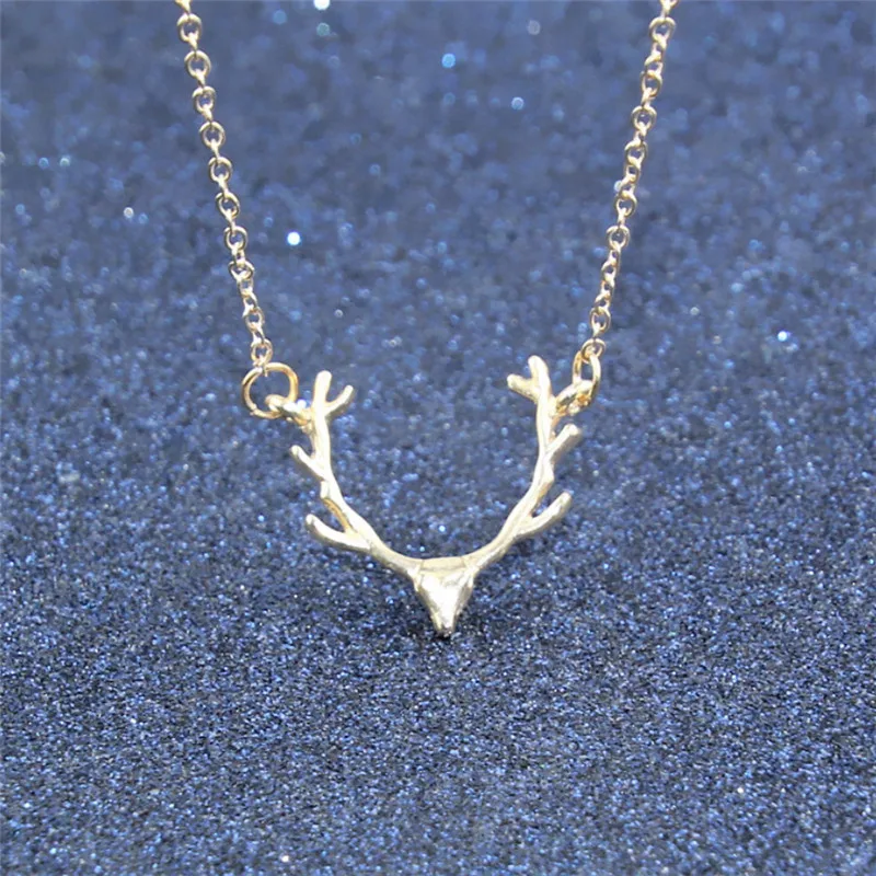 Christmas Europe United States Animal deer antlers head elk necklace cross-border fashion accessories Woman Necklace Wholesale | Украшения