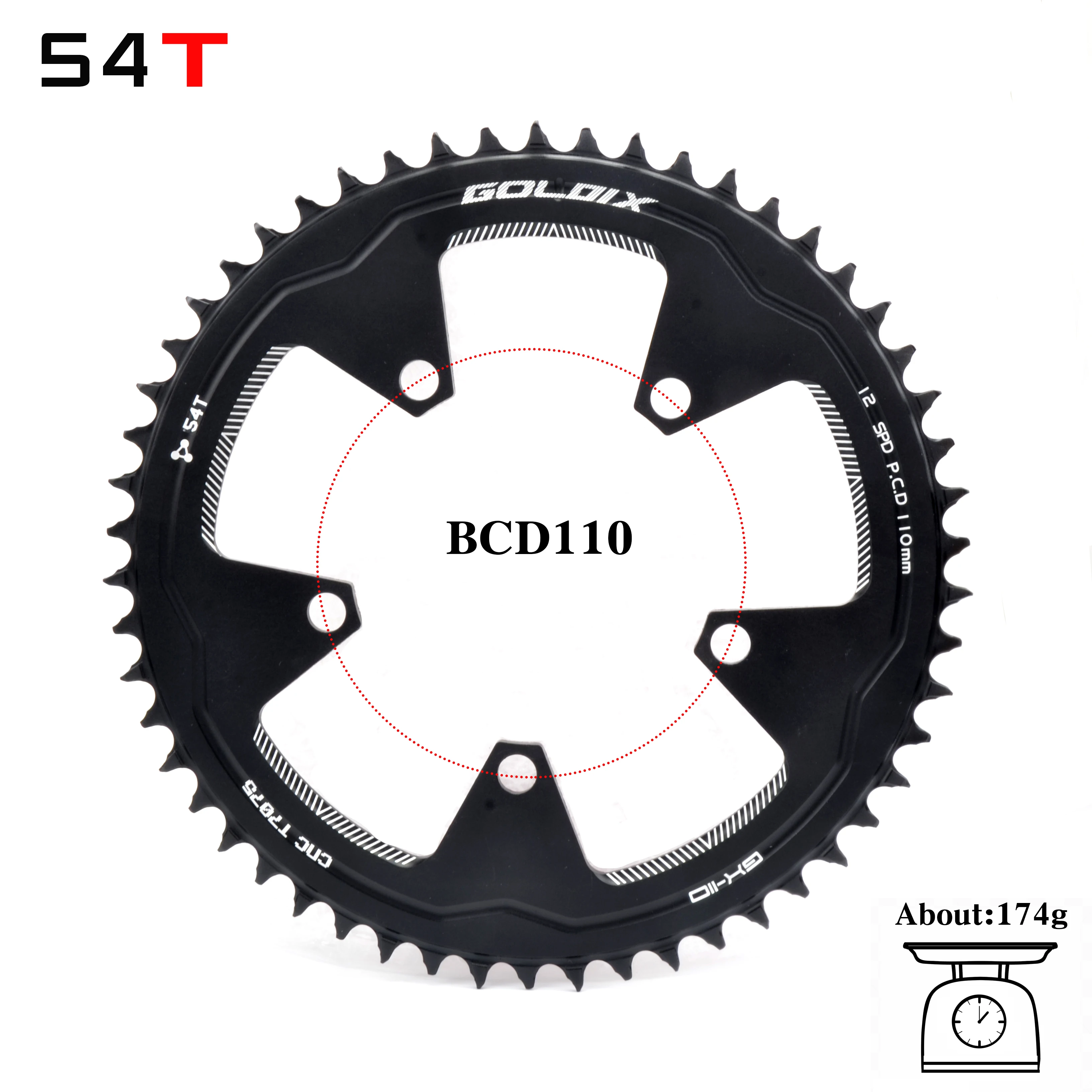 PROWHEEL дорога велосипедная Звездочка 110BCD 130BCD 34/39/50/53 звездочки сталь/алюминиевый