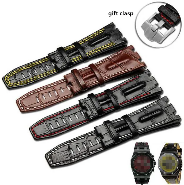 Ремешок для кожи крупного рогатого скота Audemars, ремешок из натуральной кожи с застежкой и инструментом для замены AP, 28 мм