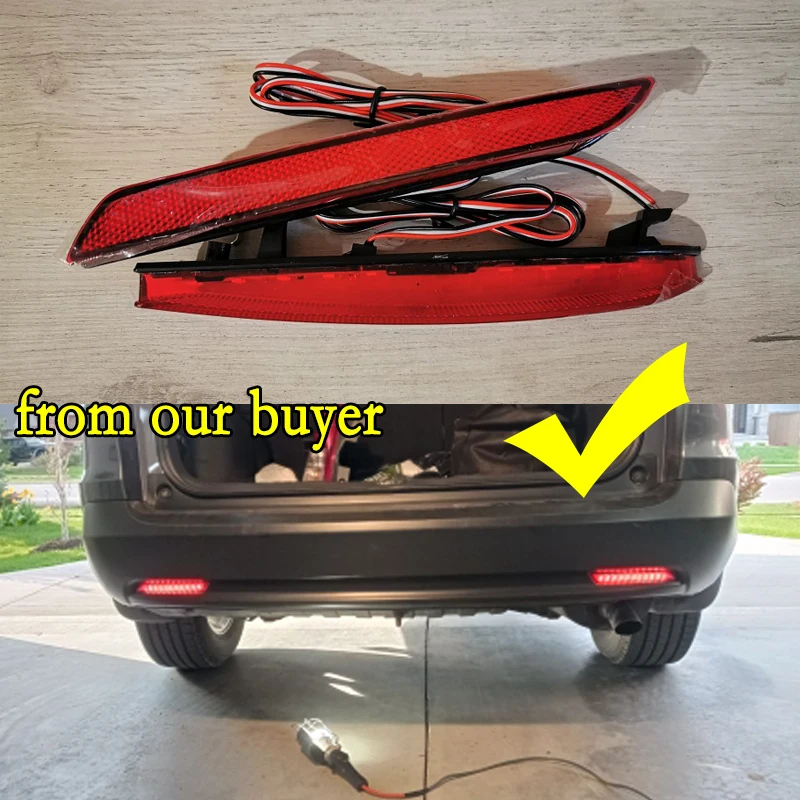 

Светодиодные фонари для заднего бампера для Honda JAZZ Fit 2010 2011 2012 2013 CRZ CRV Acura TSX, задний стоп-сигнал, противотуманные фонари, 2 шт.