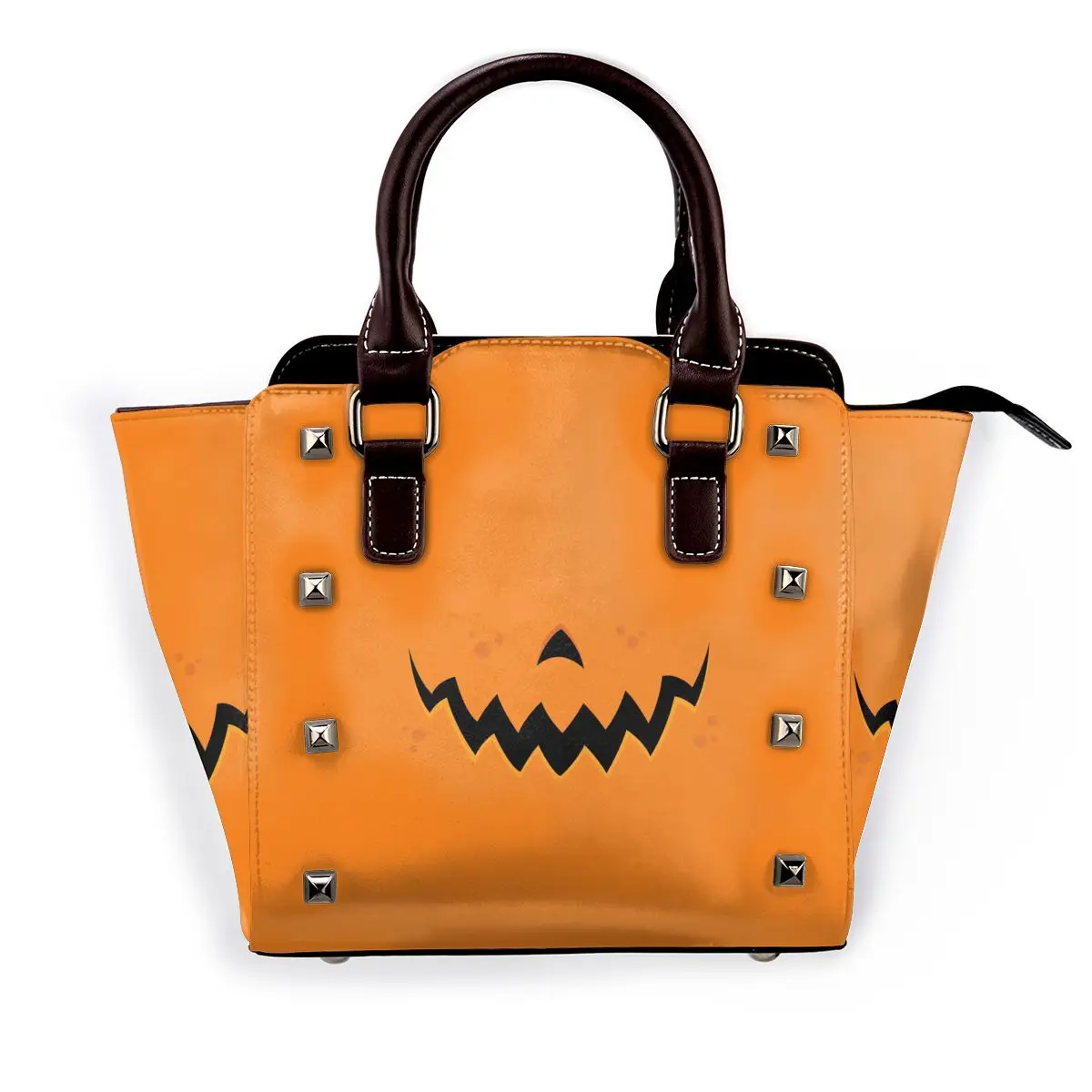 

Halloween Pumpkin Smile Shoulder Bag Face Woman Bulk Handbag Aesthetic Leather Business Bags
