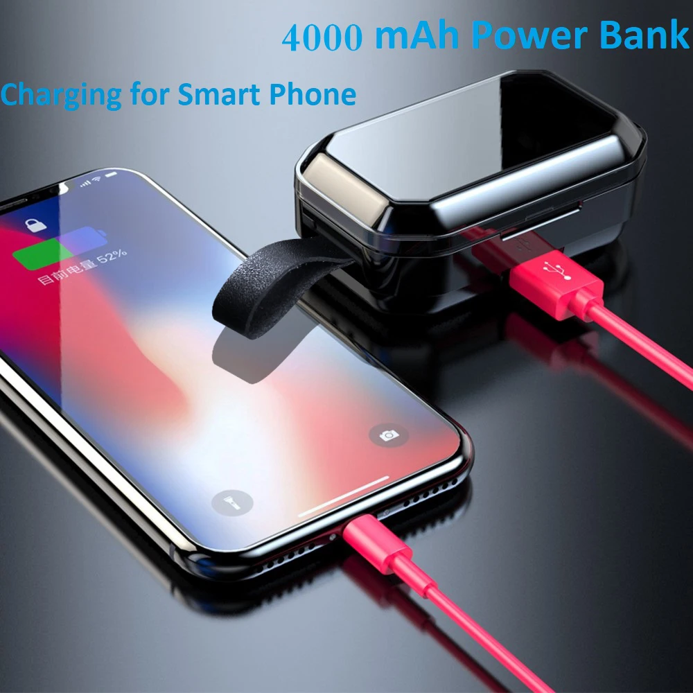 Беспроводные наушники Bluetooth 5 0 9D объемные стерео звуковые эффекты светодиодный