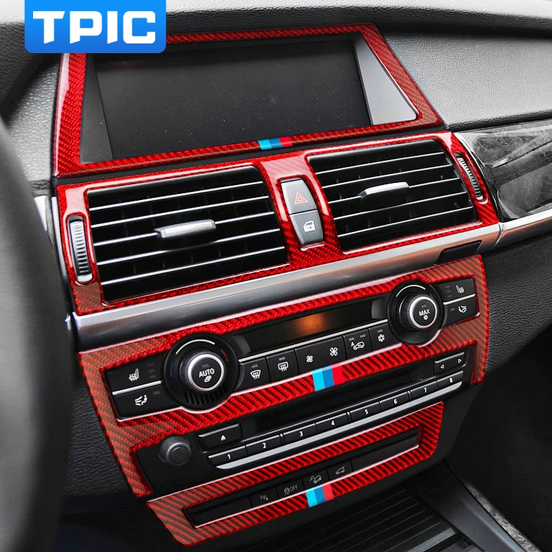 TPIC рамка кондиционера для салона автомобиля из углеродного волокна Стайлинг BMW E70
