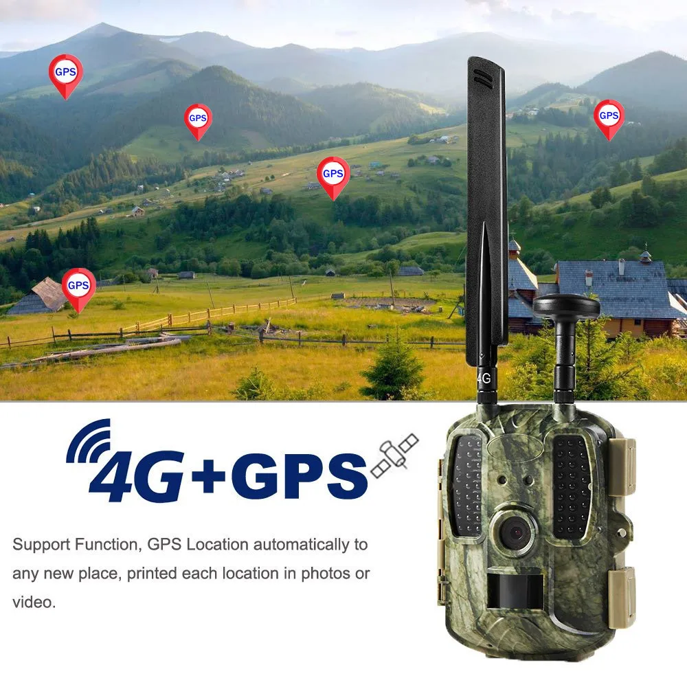 Охотничья камера BOBLOV 4G GPS FTP фотоловушка ночное видение e-mail поддержка MMS GPRS GSM |