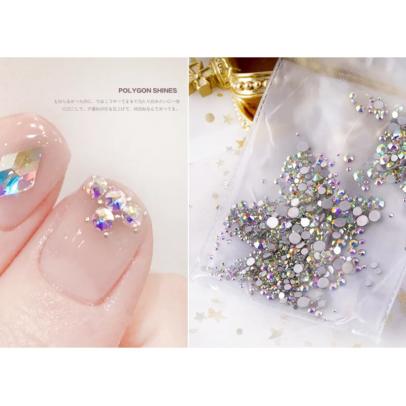 SS4-SS12 для ногтей Swarovsky Стразы без горячей фиксации 1440 шт. стразы с плоской задней