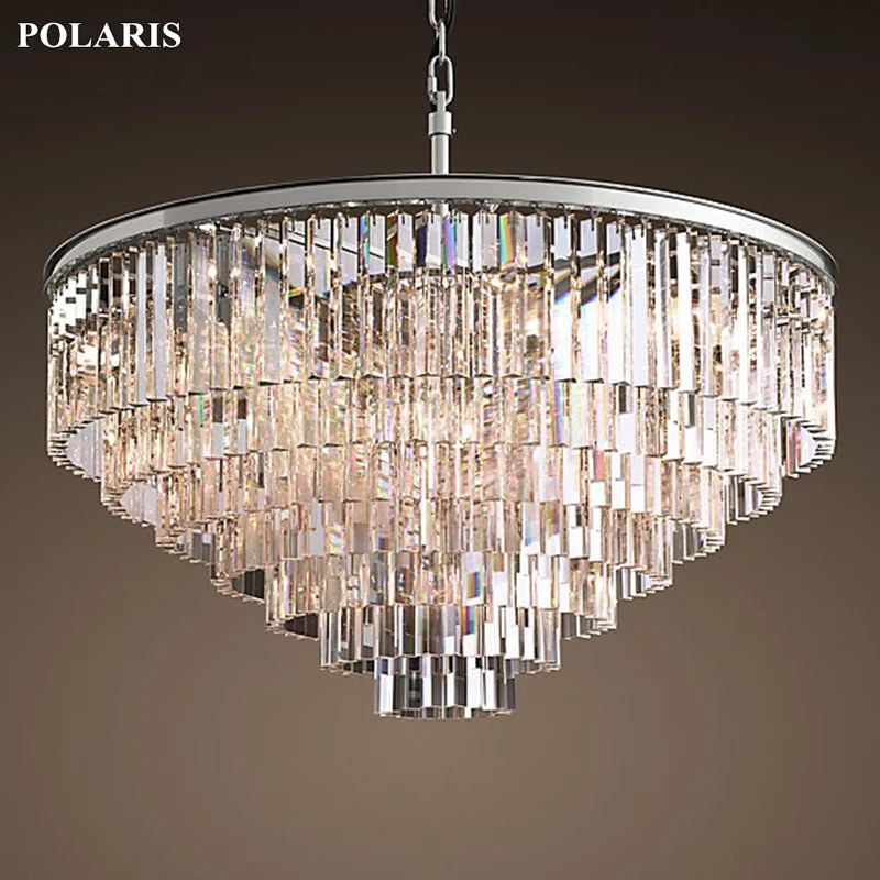 

Retro Vintage Crystal Chandelier Light Fxiture Crystal Glass Prism Chandeliers Lighting