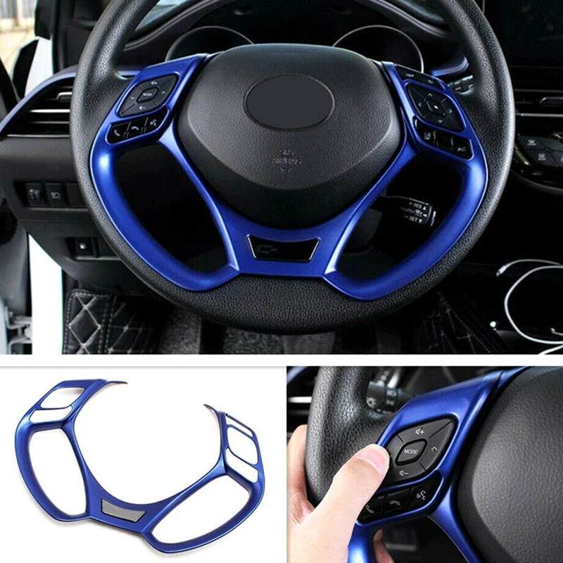 

Car Steering Wheel Cover Trim Interior Button Decoration for Toyota CHR 2016-2019