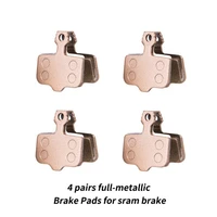 4 pairs mtb bicycle semi full metallic disc brake pads for elixir db level tl t bicycle brake pads for sram fit avid e1 db1 cr
