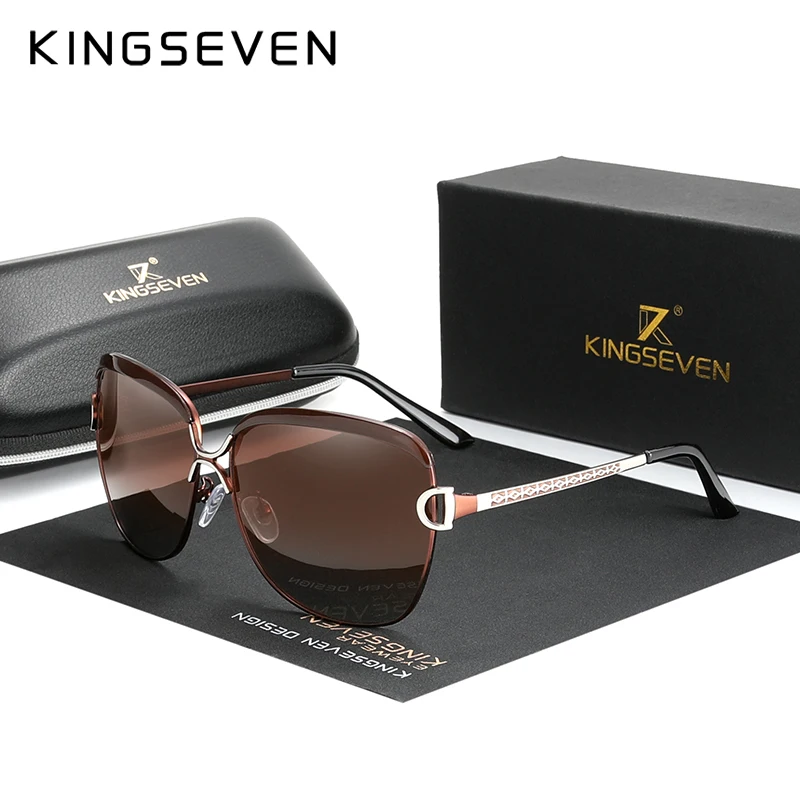 Солнцезащитные очки KINGSEVEN женские поляризационные с оригинальным дизайном |