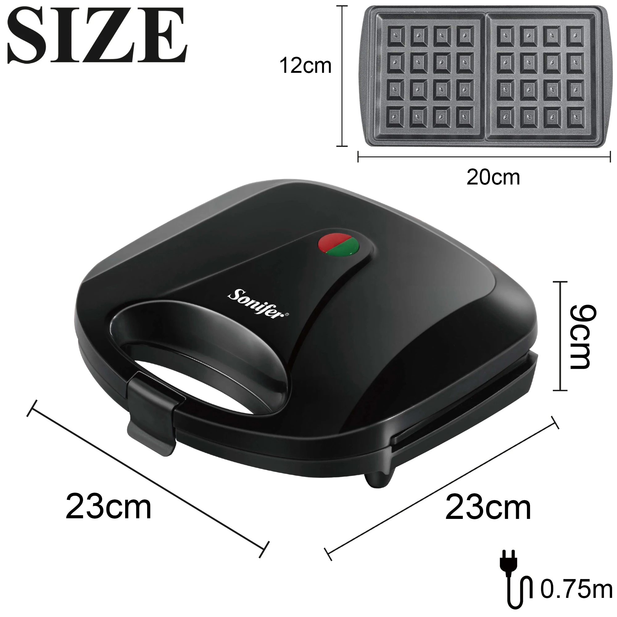 750W Electric Waffle Maker Bubble Egg Cake Oven Cooking Kitchen Appliances Breakfast Machine Waffles Pot Iron Baking Pan Sonifer | Бытовая
