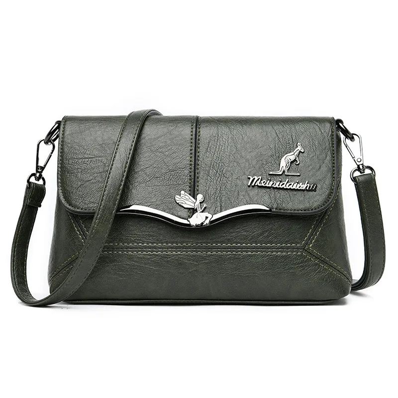 

Fashion middle-aged women's bag 2021 new fashion ladies shoulder slung PU soft leather mother small square bag on behalf of hair