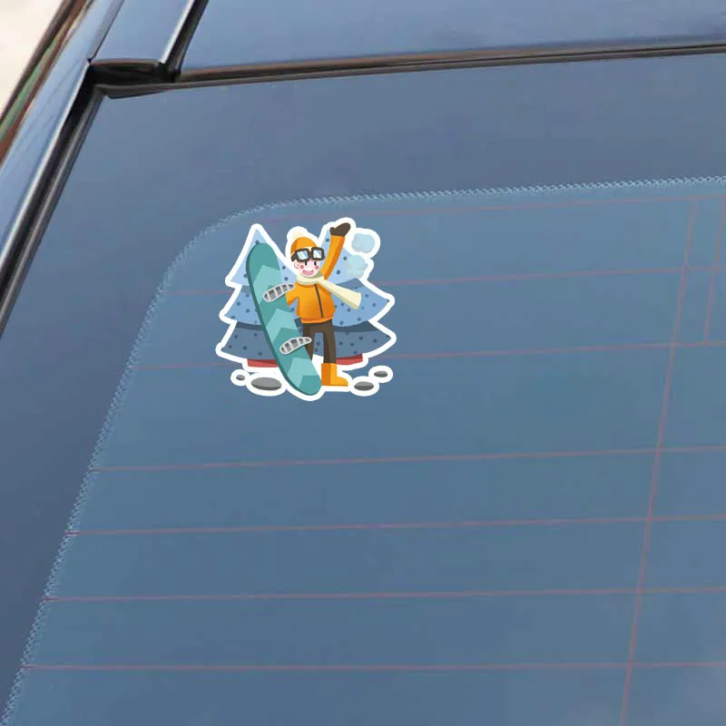 Ebdeckle интересные лыжные Мальчики Фитнес Спорт для Авто/бампер/окно/наклейка на