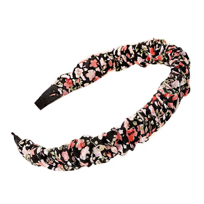 

Super Fairy Folds Pleated Head Hoop Pastoral Style Women Headbands Chiffon Floral Hair Hoop Sweet Flower Girls Hair Accessories