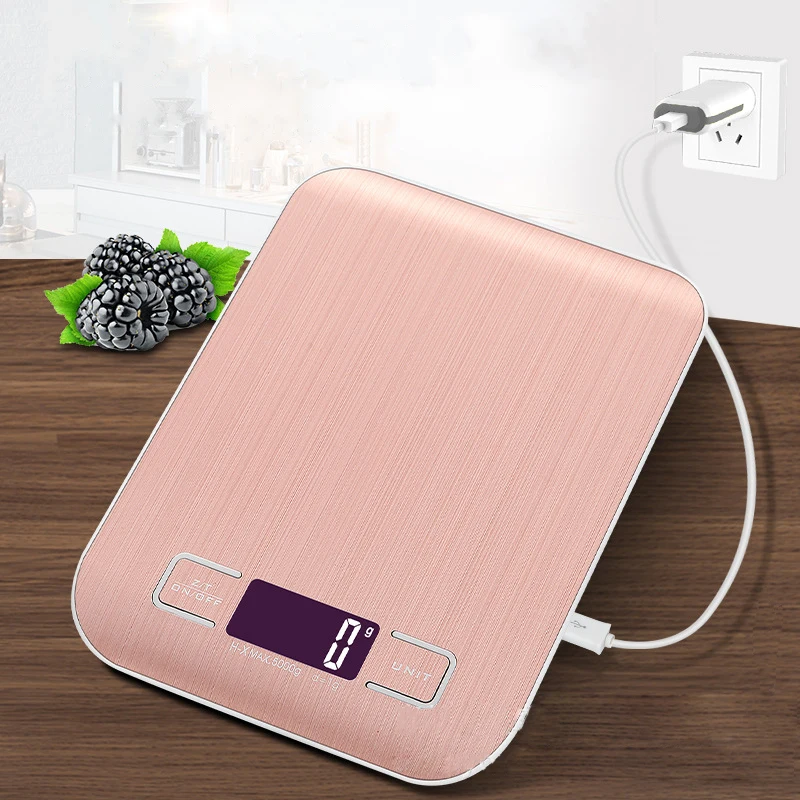 5/10 кг цифровые электронные зарядка через USB Кухня весы ЖК-дисплей Дисплей 1g/0 1 oz