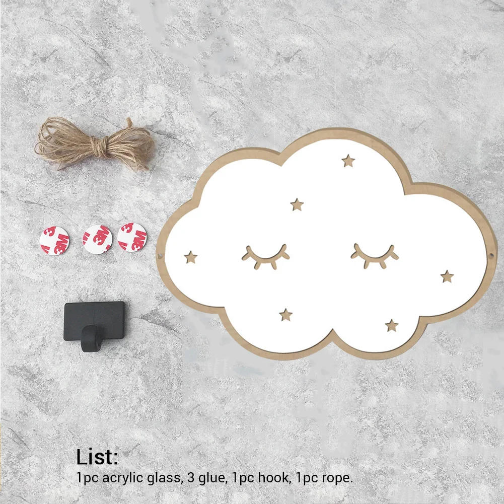 

Acrylic Rabbit Mirror Wall Stickers Bunny Cloud Wall Mirrors Decal Wall Art Removable Room Party Kids Room Decorative Stickers