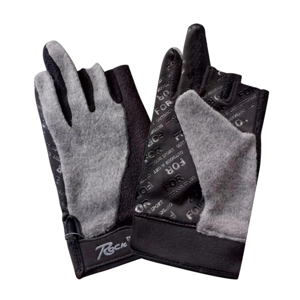 Зимние рыболовные перчатки BASSKING с открытыми пальцами Нескользящие гелевые