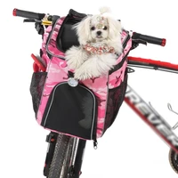 dog bike basket carrier backpack bag pet foldable travel puppy dog cat small animal for hiking cycling basket accessories
