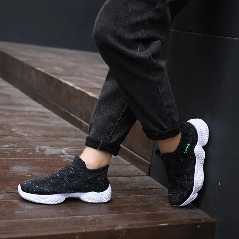 Children Casual Shoes Kids Walking Socks Boys Sports Light Girls Child Knit Sneakers Autumn Tenis Infantil Kid Shoe | Спорт и
