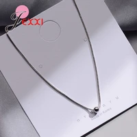 new arrivals trendy simple bead pendant necklaces 925 sterling silver round jewelry for women girls party birthday gift