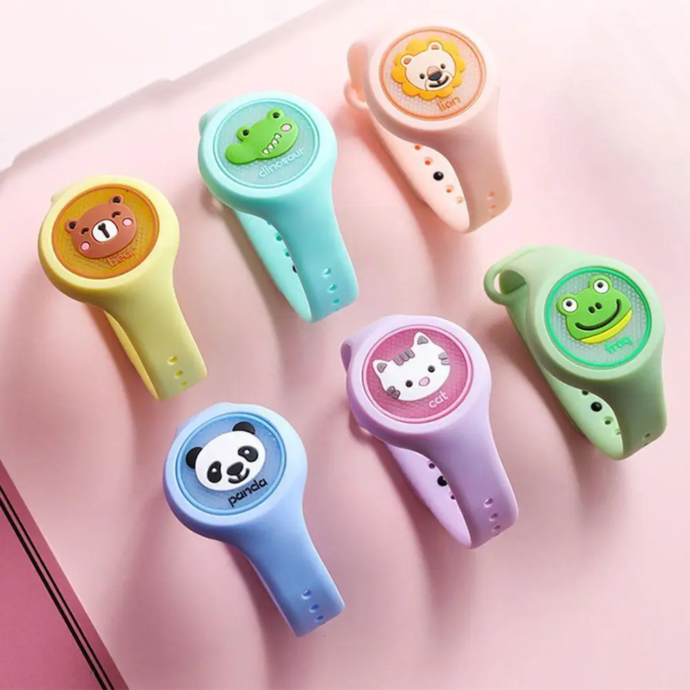 

1Pc Adjustable Mosquito Repellent Bracelet Luminous Children's Bracelet Cartoon Repellent Mosquito Bracelet Outdoor Silicon G7T9