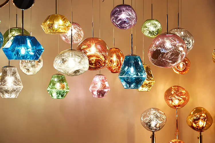 Modern Iron Panel with Acrylic Ball Shade LED Lava Lamps Pendant Lights Cord Droplights for Bar Cafe Club