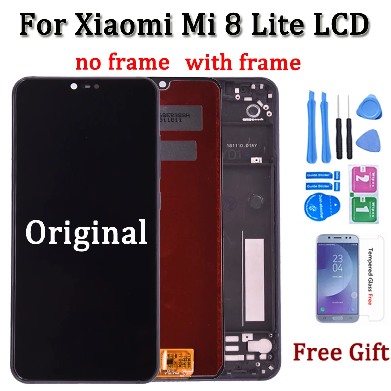 

Оригинальный ЖК-дисплей для Xiaomi Mi 8 Lite, сенсорный экран, дигитайзер, панель для Xiaomi Mi 8 Youth Mi 8X, дисплей, запасные части