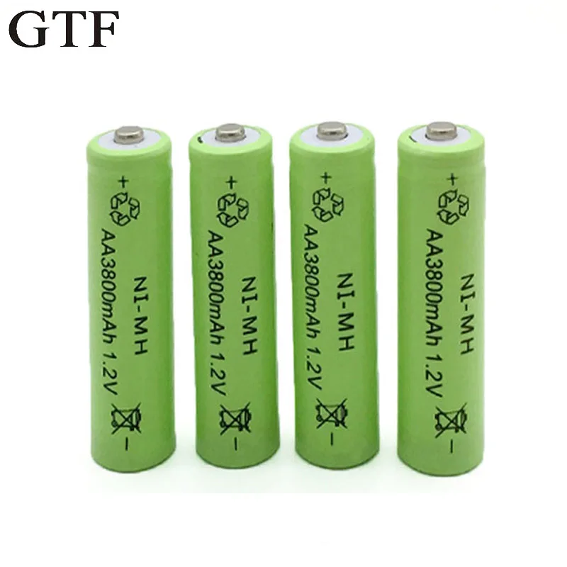 

Gtf 1.2V AA 3800mAh Battery Ni-MH, Rechargeable Neutral Battery, for Camera RC, Toys, Accumulator