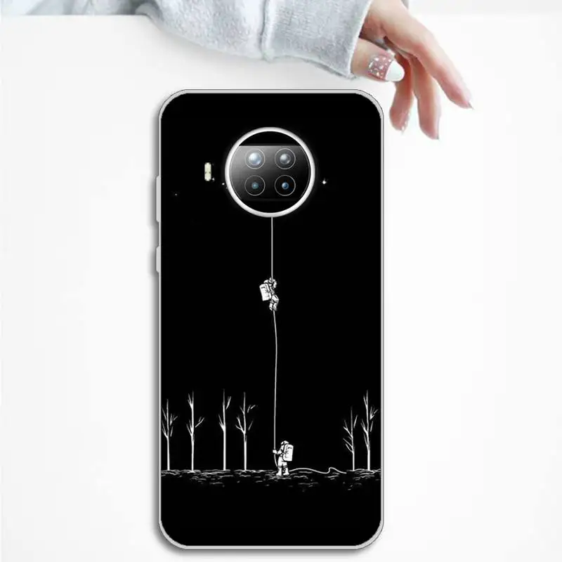 

Phone Case Transparent for Xiaomi mi Redmi note 10 t 8 9 pro lite 11 Samsung S 8 9 10 20 Space Cartoon abstract
