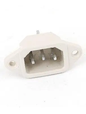 AC 250V 10A IEC 320 C14 штекер 3P тип винта разъём адаптера питания белый|Соединители| |