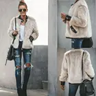 Для женщин теплый плюшевый медведь карман флисовые куртки верхняя одежда безрукавка с принтом Куртка Верхняя одежда на молнии; женские пальто;