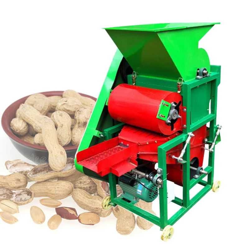 

New Grain peeling groundnut decorticator peanut thresher peeling shell removing machine small peanut sheller machine 2200W