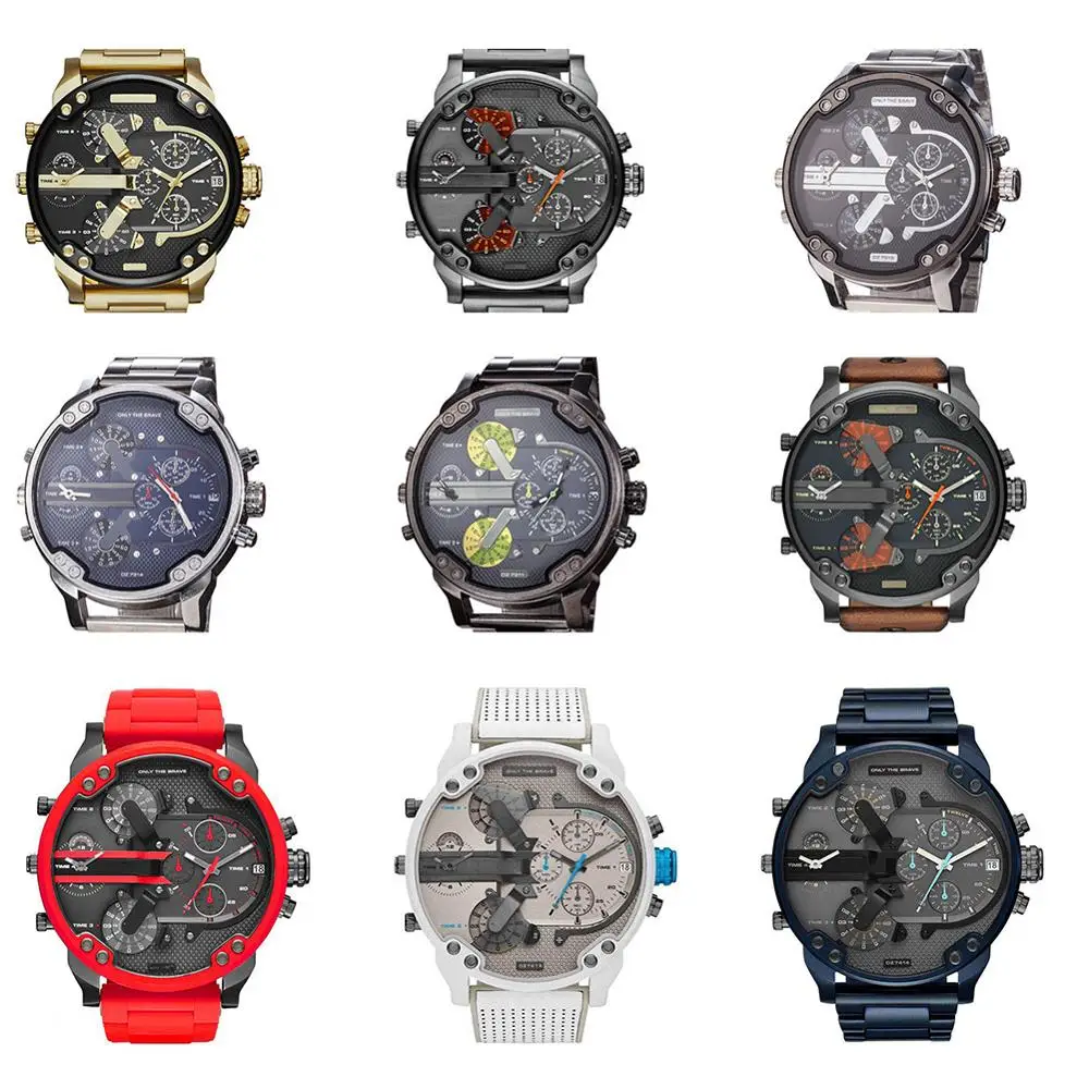 

Men's Sport Watch with Large Dial Stainless Steel Analogue Quartz Watch DZ Fashionable Luxury Casual and Business Watch for Men