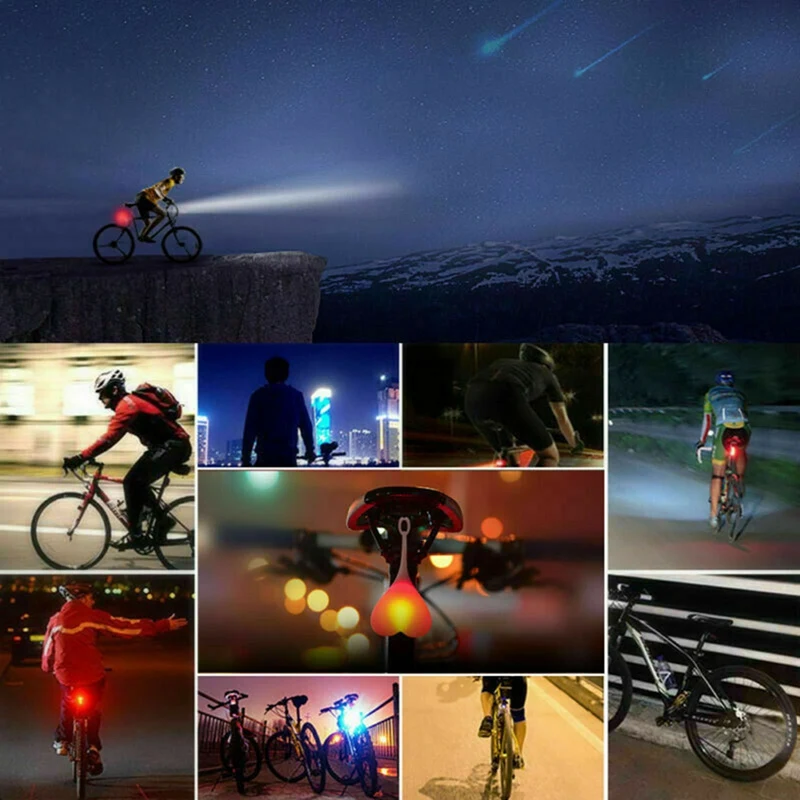 

Bicycle Light Bike Rear Taillight Riding LED Light Heart Ball Egg Safety Light Waterproof Light Lamp Cycling Lantern Flashlight