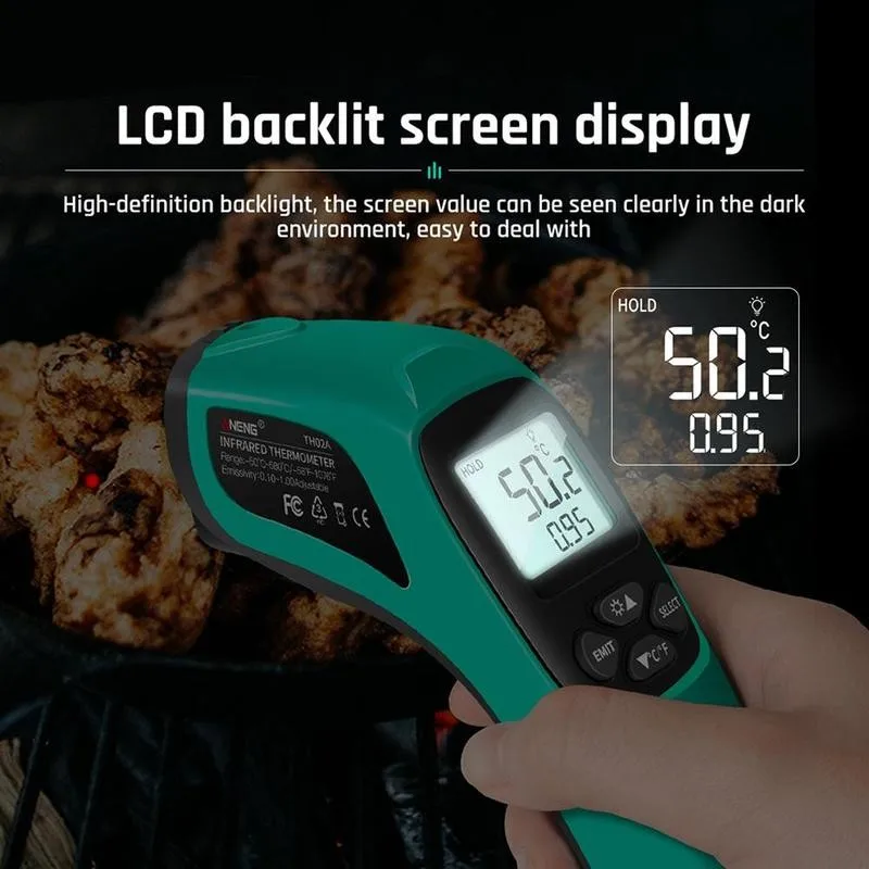 

Aneng Th02a Digital Infrared Thermometer -50~580c Temperature Meter Gun Digital Lcd Pyrometer Ir Thermometer