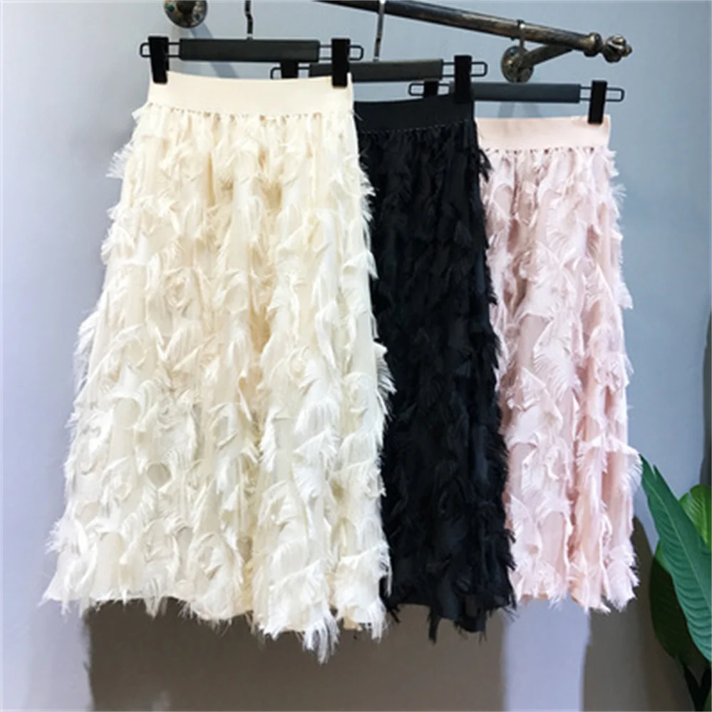 Фото Женская плиссированная юбка повседневная с высокой талией эластичная для