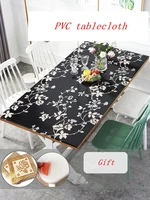 custom made table mat pvc soft glass tablecloth waterproof oil proof matte coffee table mat party wedding table deco protector