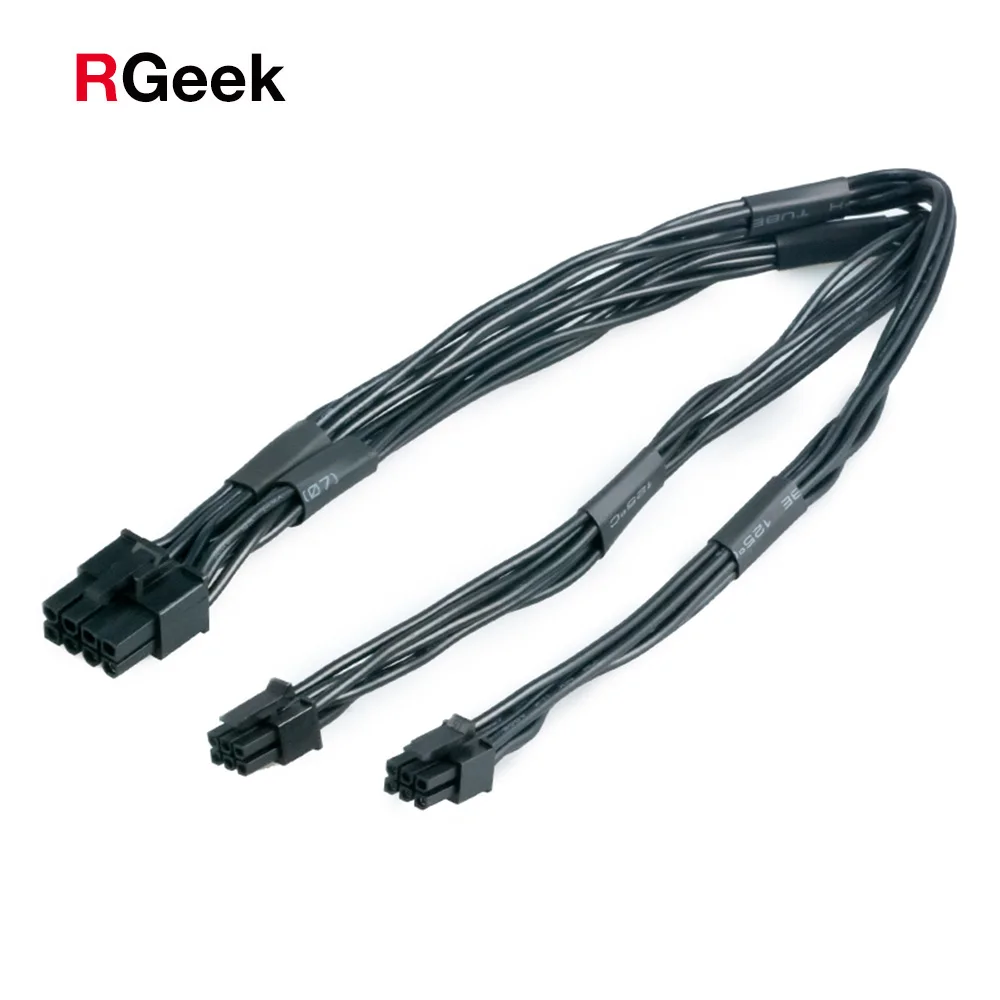 Кабель адаптера питания RGeek 16AWG PCI Express 8-контактный двойной 6-контактный для