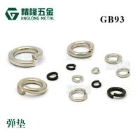 100pcs gb93 304 stainless steel carbon steel spring split lock washer elastic gasket m1 6 m2 m2 5 m3 m4 m5 m6