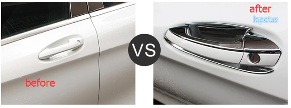 Lapetus Exterior Refit Kit Fit For Mercedes-Benz GLA X156 200 220- ABS Chrome Door Pull Handle Grip+ Bowl Cover Trim