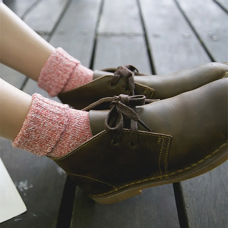 Женские шерстяные носки одноцветные высокое качество повседневные ребристый