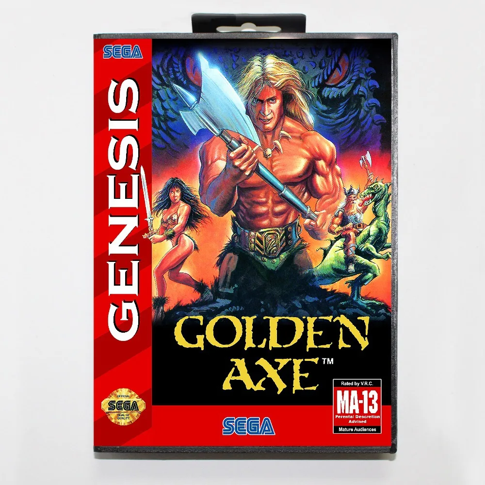16-битный игровой картридж Sega MD с розничной коробкой игровая карта Golden Axe для Megadrive