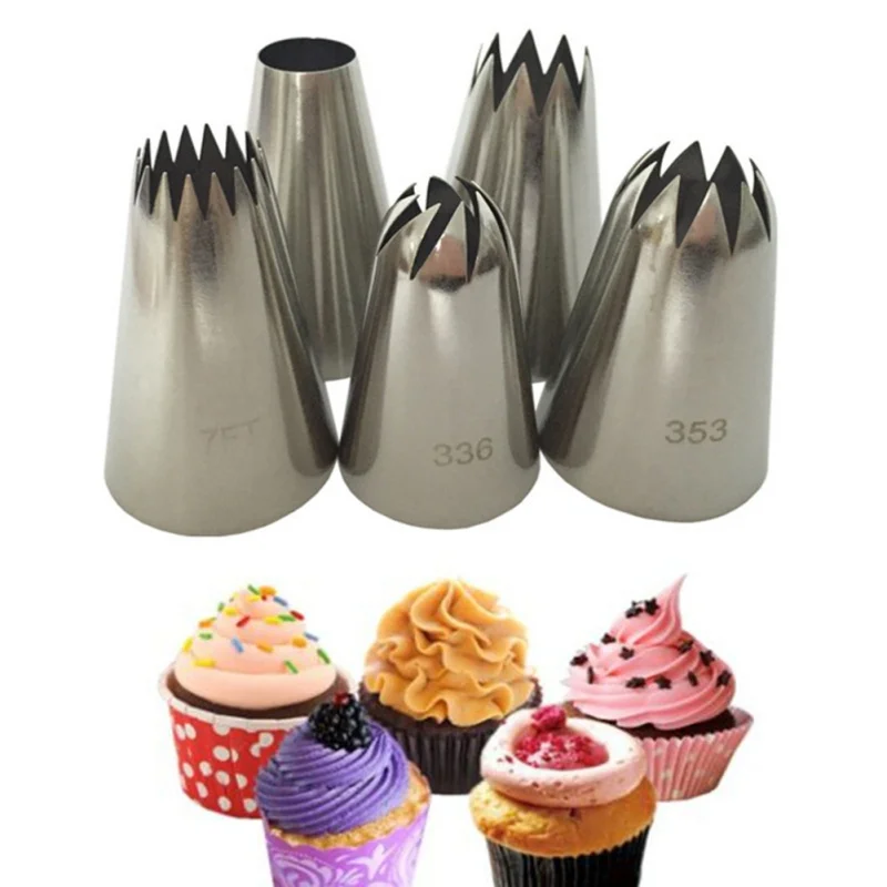 

Practical and durable cream garland tool 5 Pieces Cake Decorating Supplies Kit Reusable Tools Set for Cupcakes Decorating Kit