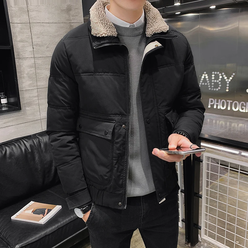 2019 Модная Повседневная зимняя куртка мужская Высококачественная утолщенная