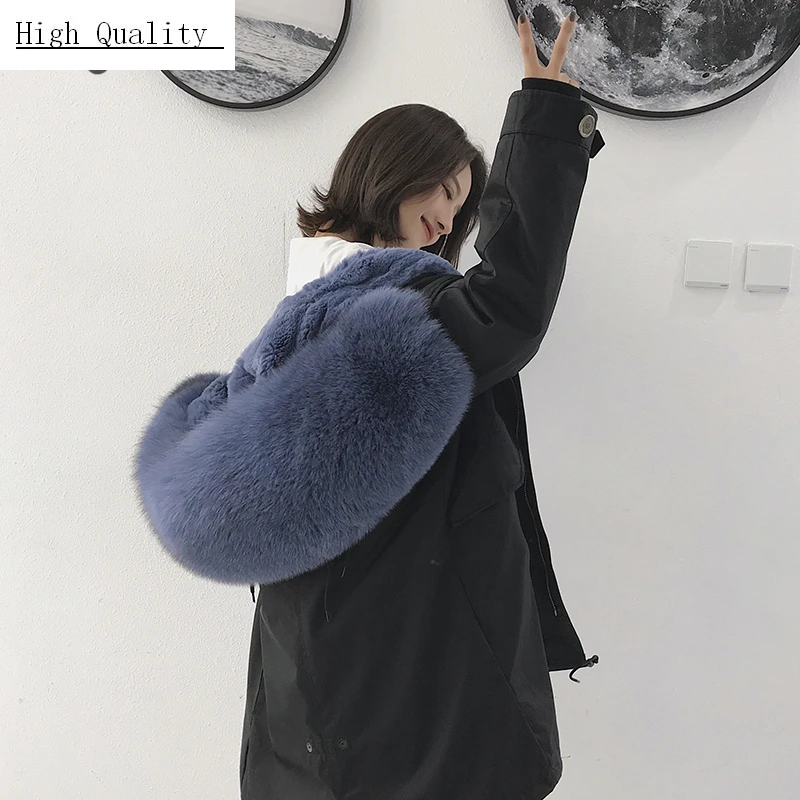 Роскошное пальто из натурального меха женская натуральная подкладка кроличьего