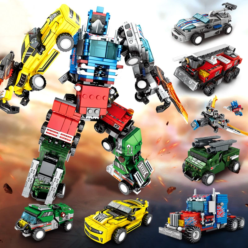6 в 1 создатель трансформации Военная война Робот Разрушитель оружие Танк корабль
