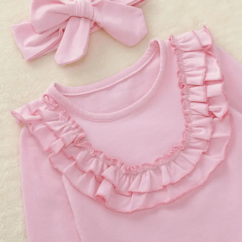 Новый брендовый комплект для малышей из 3 предметов топы с длинными рукавами